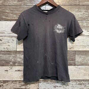 Sturgis Black Hills SD Black Distressed Motorcycle Rally Women's Graphic Tshirt